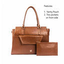 MOCHA ELEGANCE GRANDE TOTE BAG FOR 17' LAPTOPS STROKES GALLERY