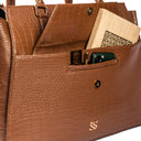 MOCHA ELEGANCE GRANDE TOTE BAG FOR 17' LAPTOPS STROKES GALLERY