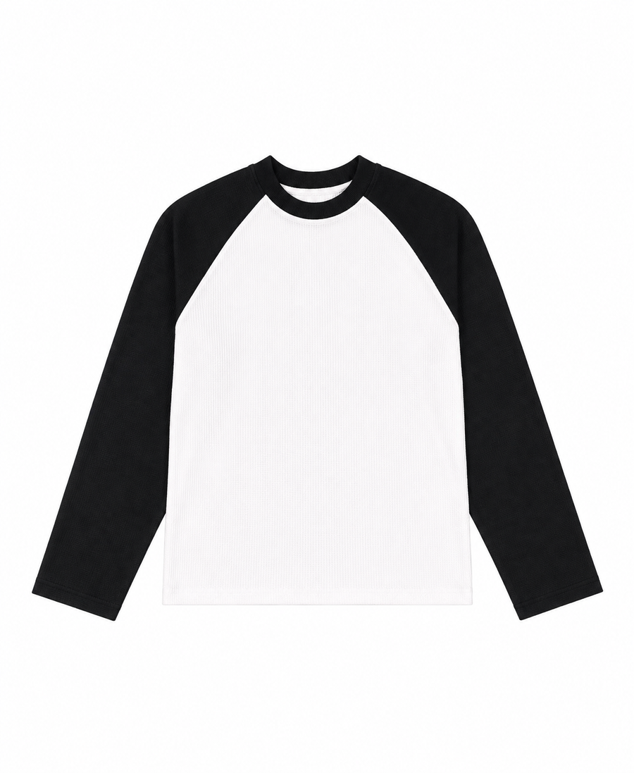 ESSENTIAL RAGLAN WAFFLE