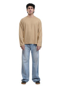RAGLAN CROPPED TEE - BEIGE DRIP STUDIOS