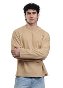 RAGLAN CROPPED TEE - BEIGE DRIP STUDIOS