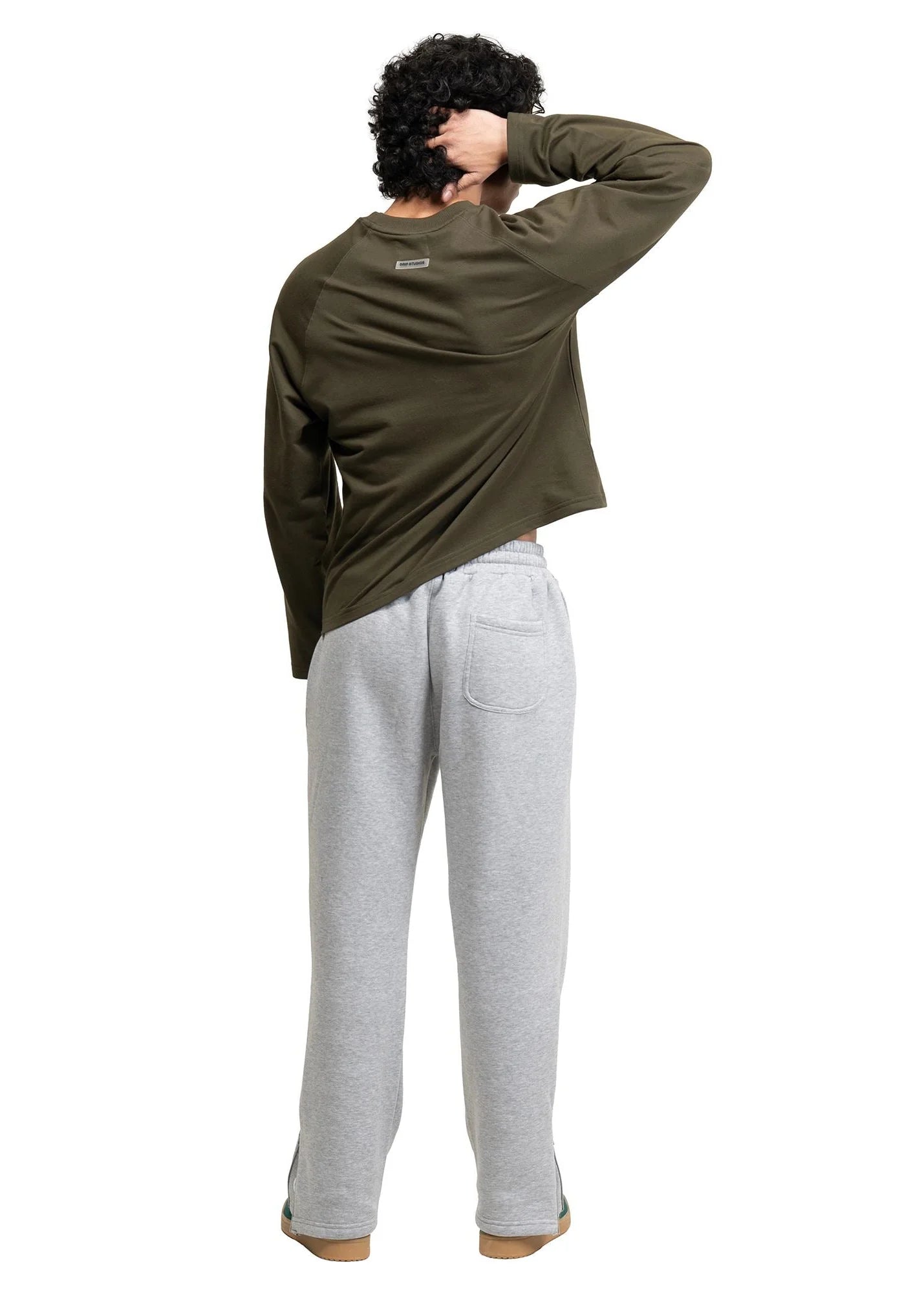 RAGLAN CROPPED TEE - MILITARY GREEN