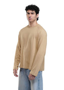 RAGLAN CROPPED TEE - BEIGE DRIP STUDIOS