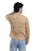 RAGLAN CROPPED TEE - BEIGE DRIP STUDIOS