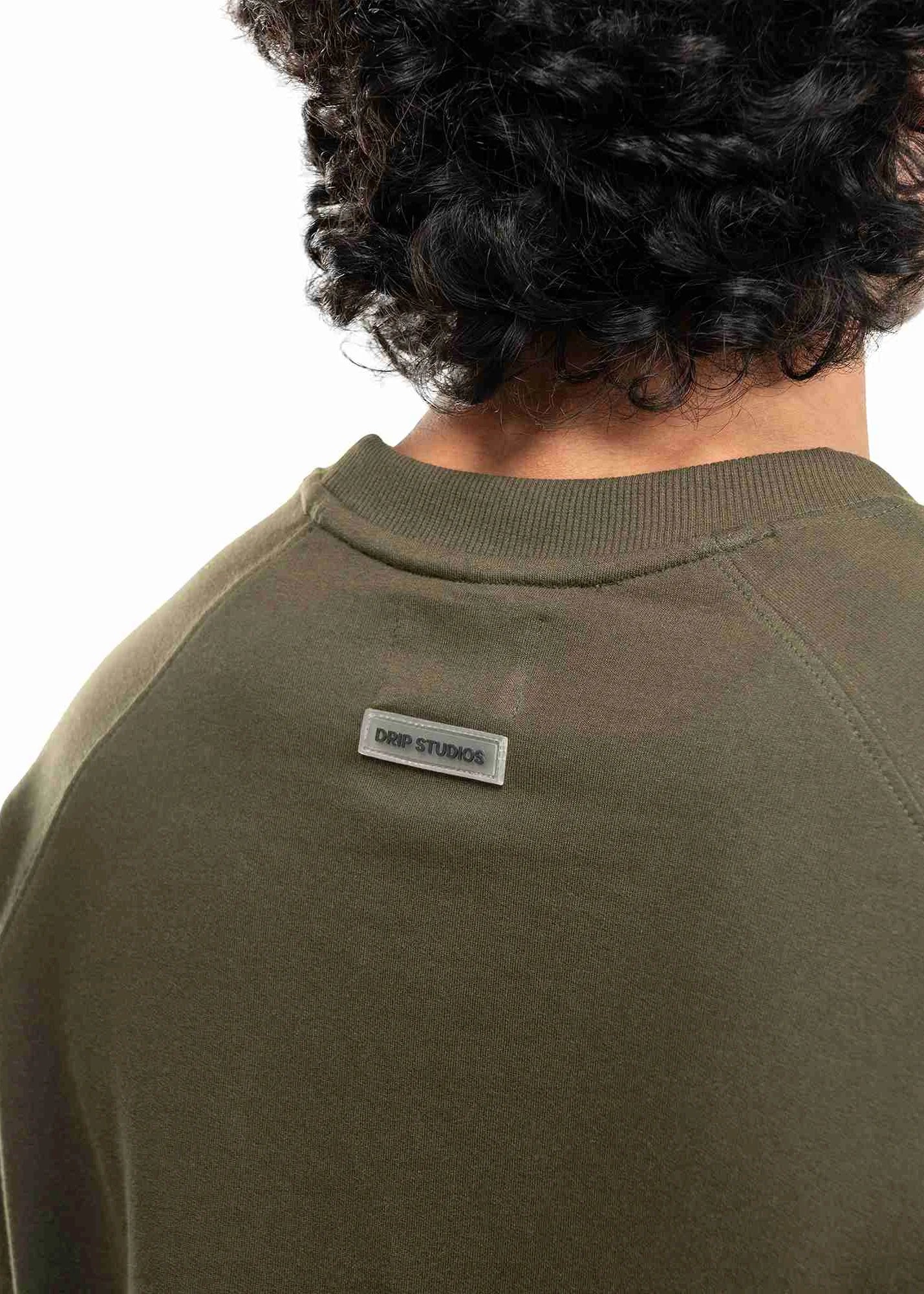 RAGLAN CROPPED TEE - MILITARY GREEN