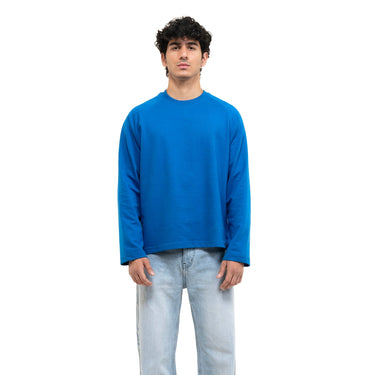 RAGLAN CROPPED TEE - ROYAL BLUE