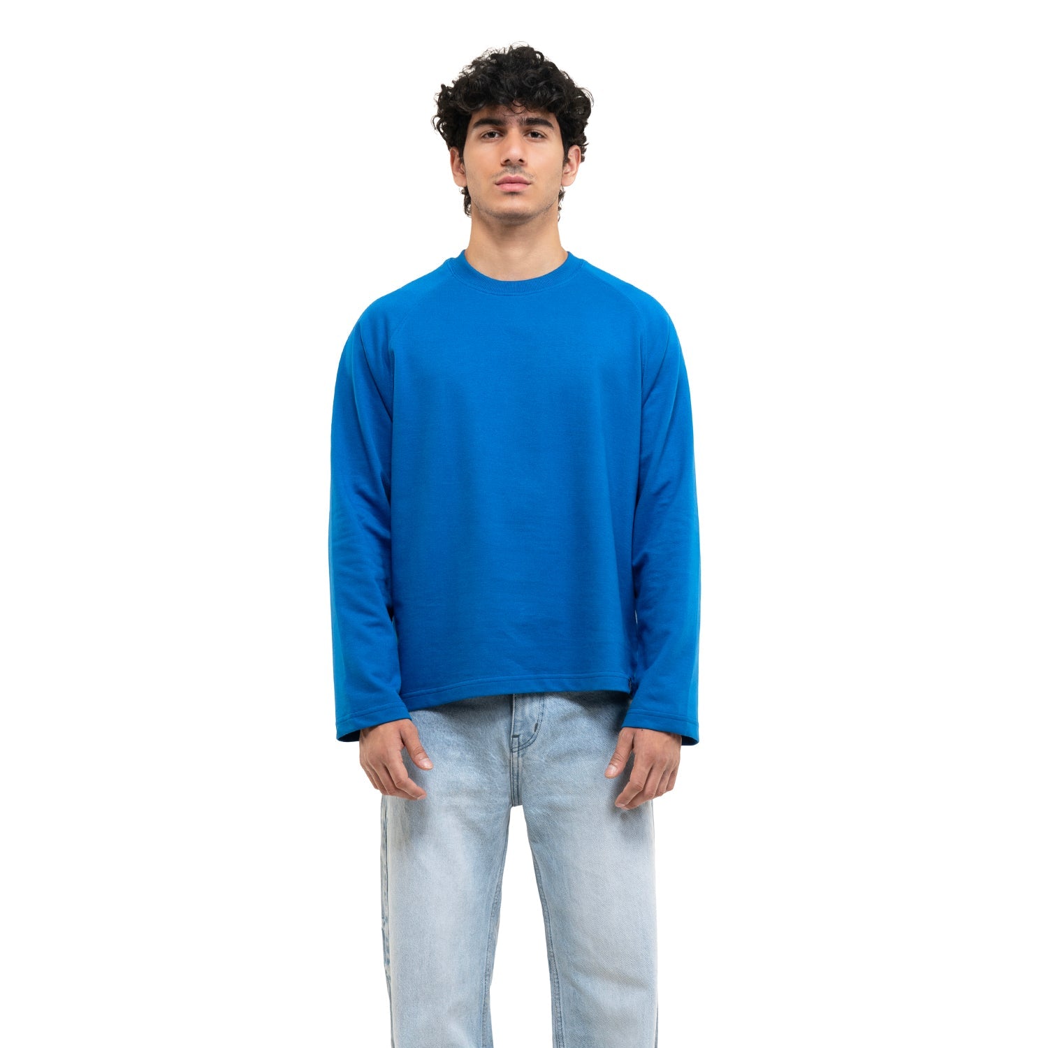 RAGLAN CROPPED TEE - ROYAL BLUE