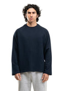 RAGLAN CROPPED TEE - NAVY DRIP STUDIOS