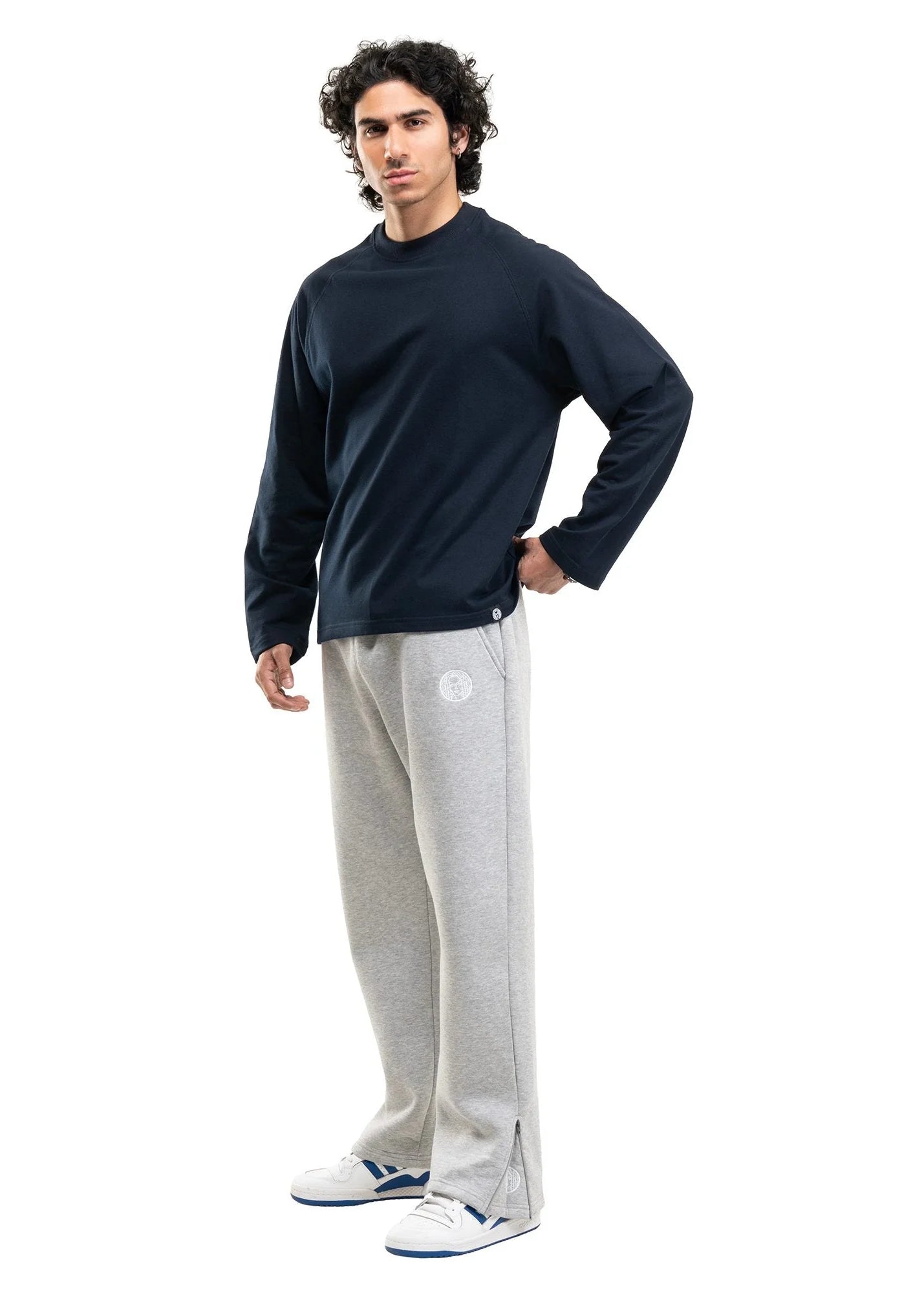 RAGLAN CROPPED TEE - NAVY