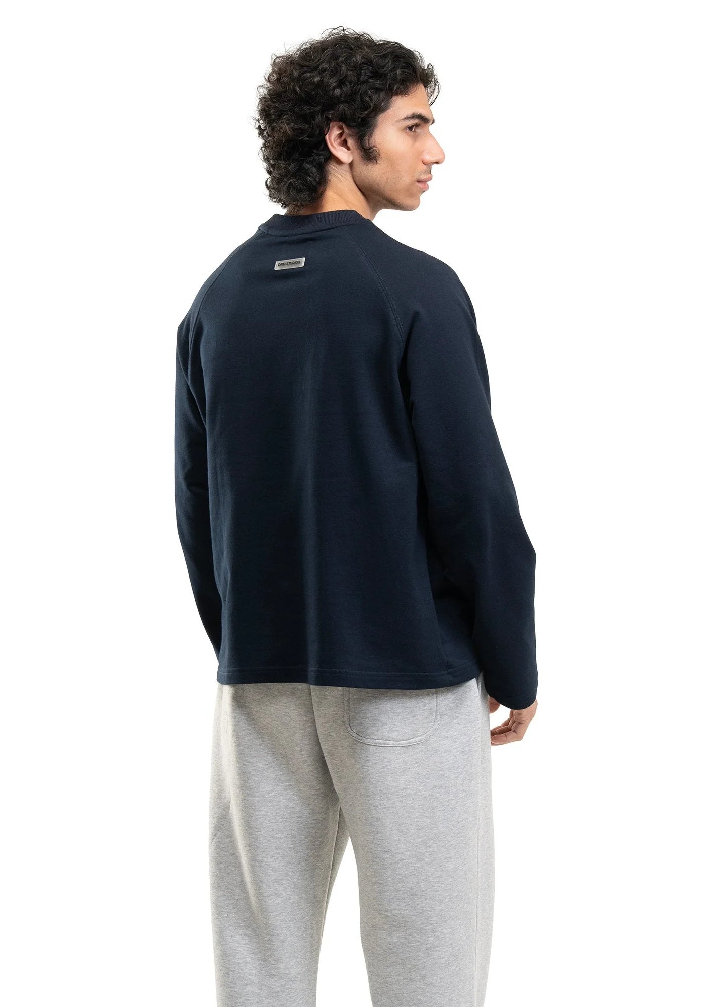 RAGLAN CROPPED TEE - NAVY