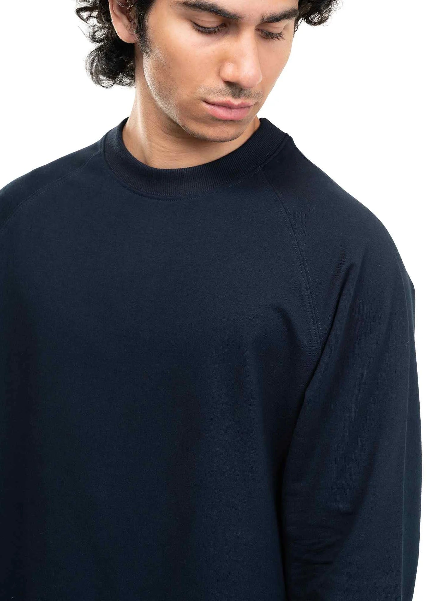 RAGLAN CROPPED TEE - NAVY