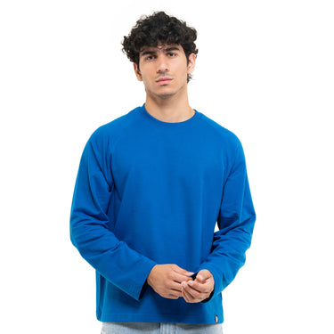RAGLAN CROPPED TEE - ROYAL BLUE