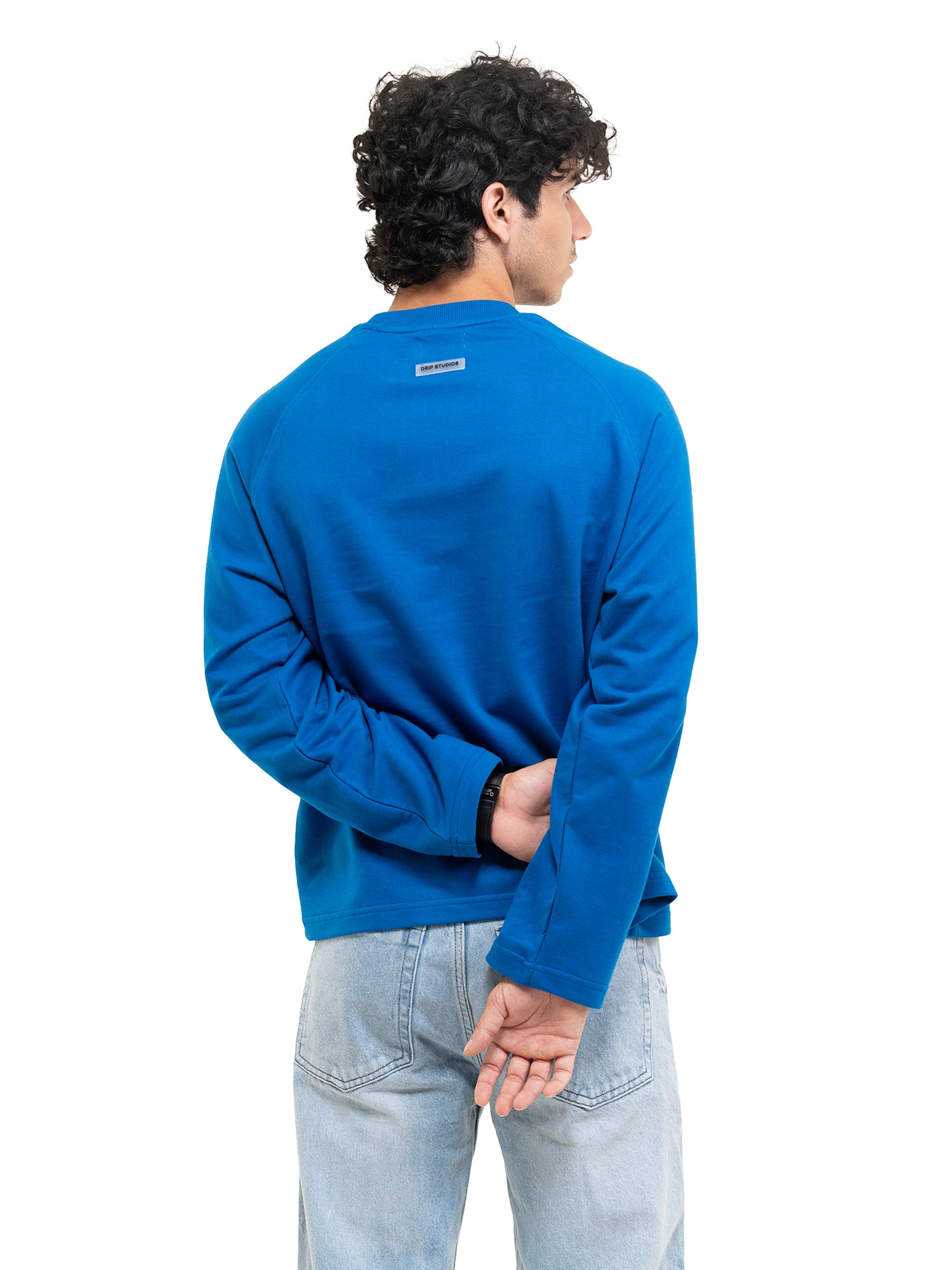RAGLAN CROPPED TEE - ROYAL BLUE