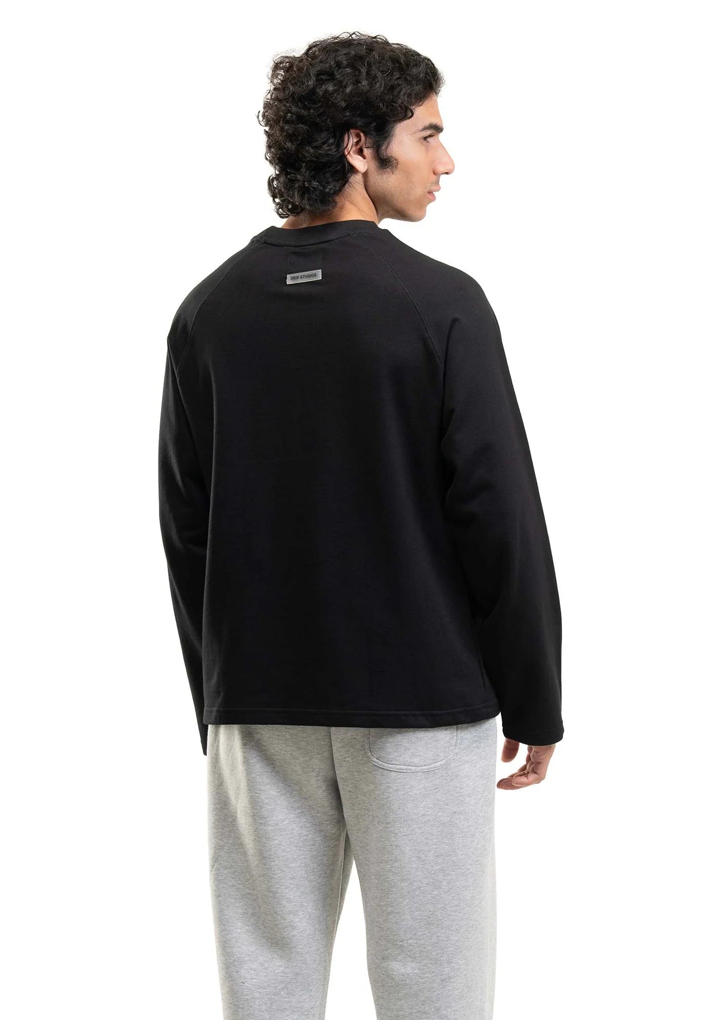 RAGLAN CROPPED TEE - BLACK