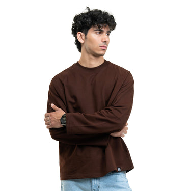 RAGLAN CROPPED TEE - COFFEE BROWN