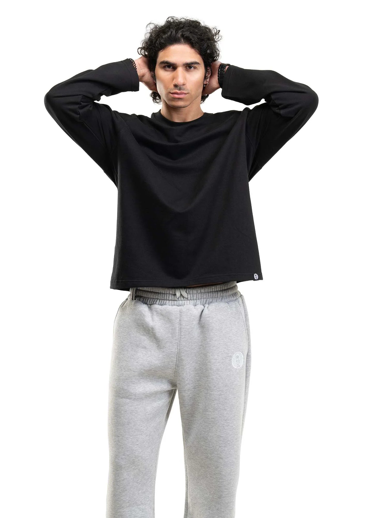 RAGLAN CROPPED TEE - BLACK