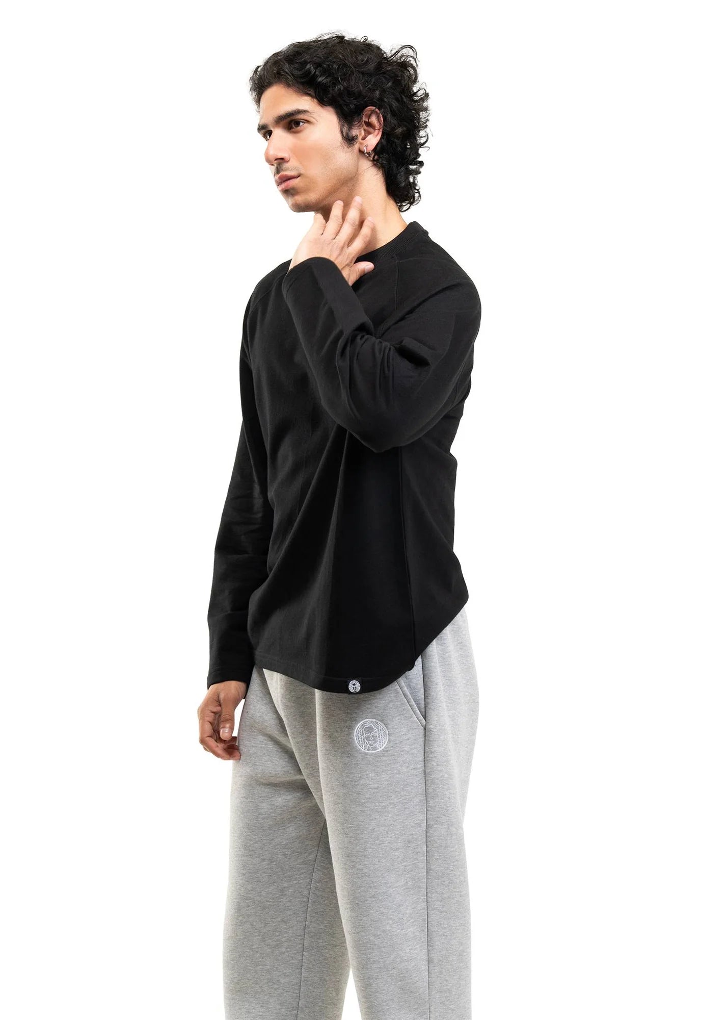 RAGLAN CROPPED TEE - BLACK