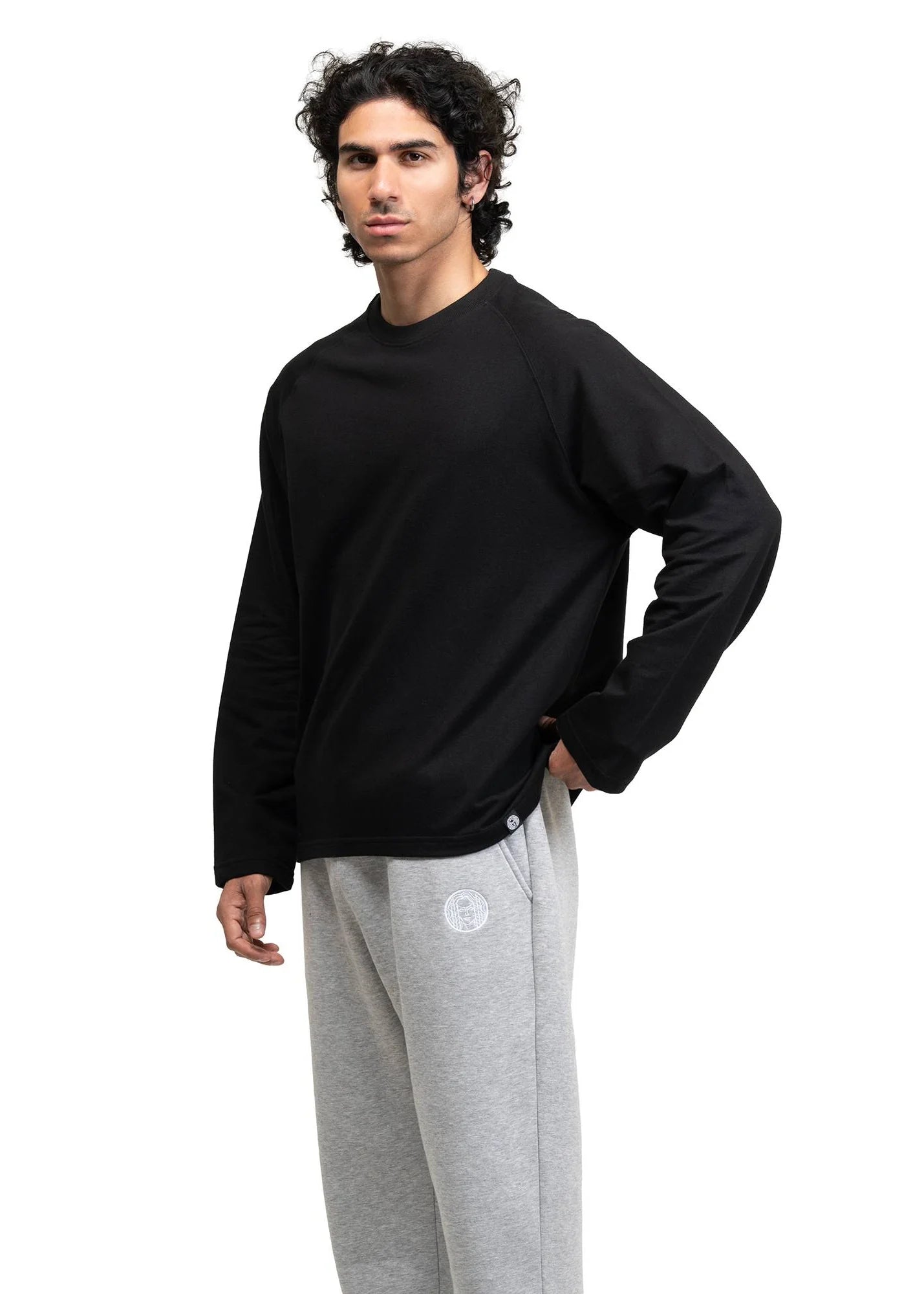 RAGLAN CROPPED TEE - BLACK