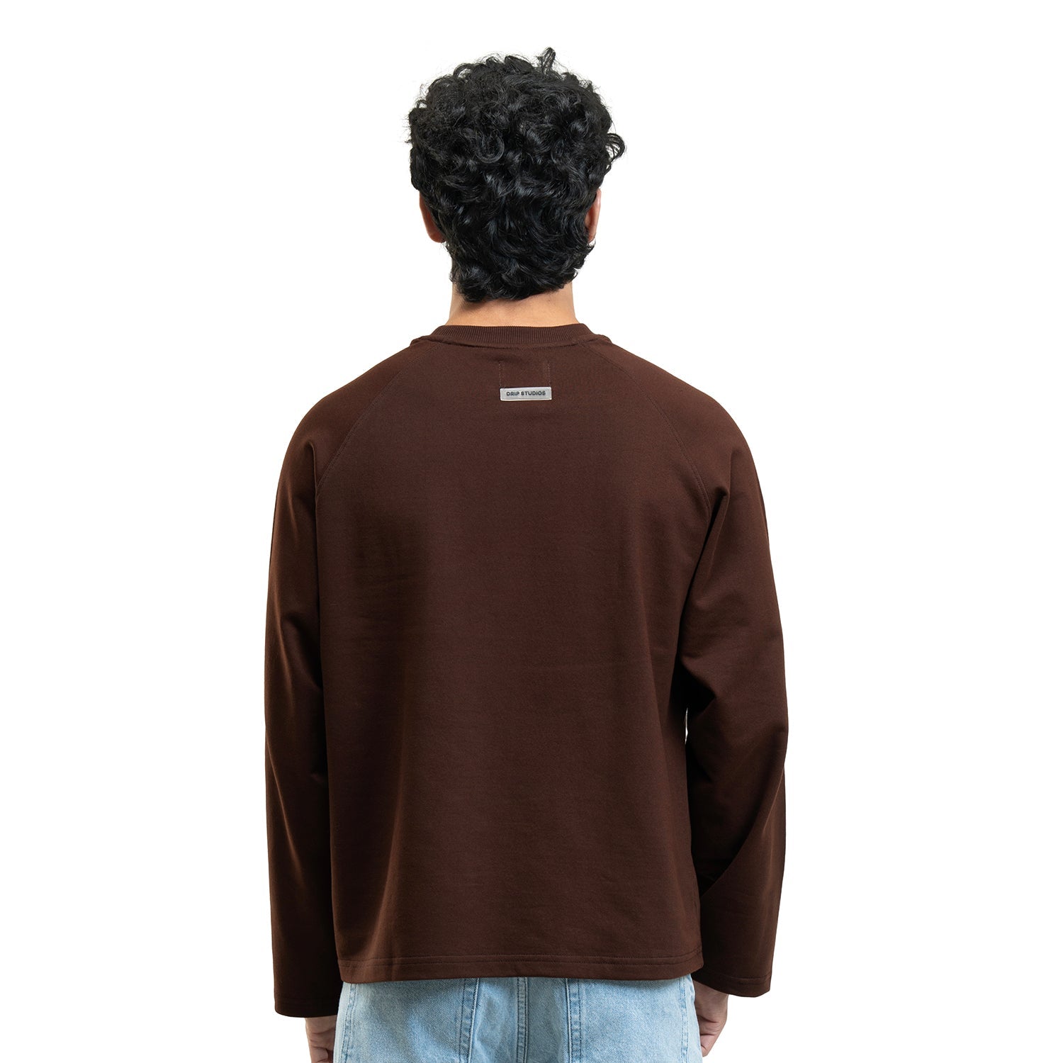 RAGLAN CROPPED TEE - COFFEE BROWN