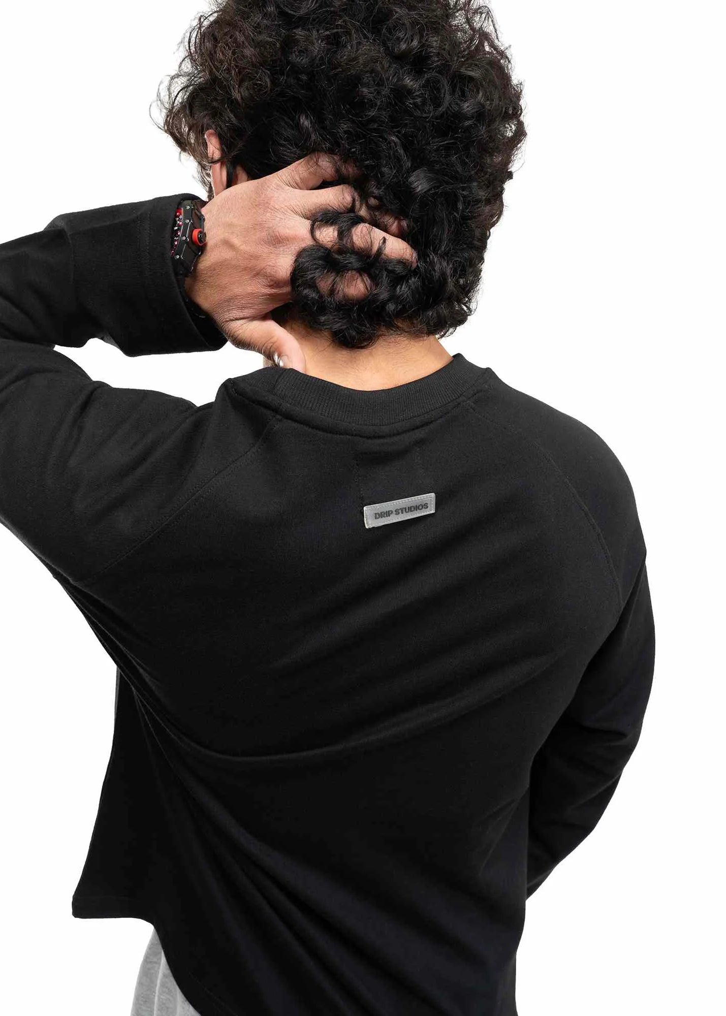 RAGLAN CROPPED TEE - BLACK