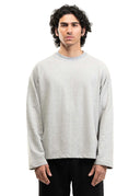 RAGLAN CROPPED TEE - MELANGE CREY DRIP STUDIOS