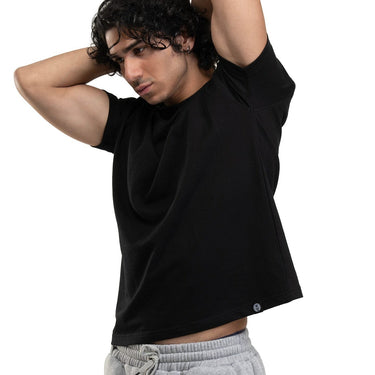 REGULAR CROPPED TEE - BLACK