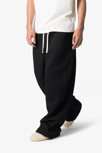SIGNATURE BLACK WIDE LEG BAGGY SWEATPANTS