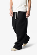 SIGNATURE BLACK WIDE LEG BAGGY SWEATPANTS THEFITCHECK