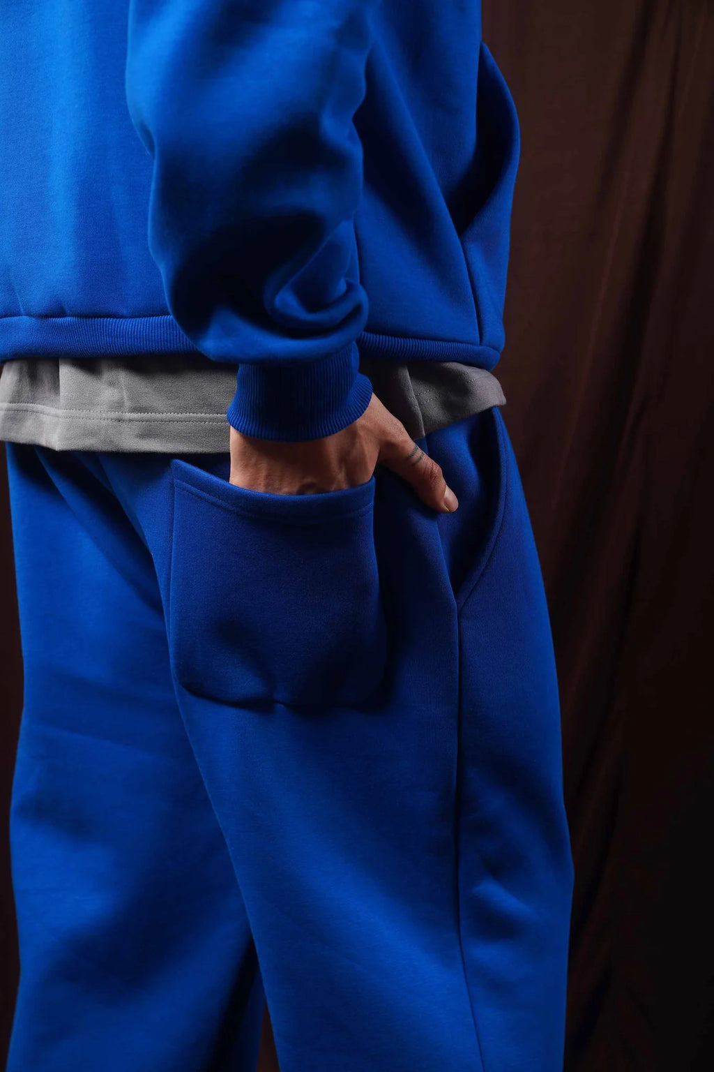 COBALT BLUE STRAIGHT LEG SWEATPANTS