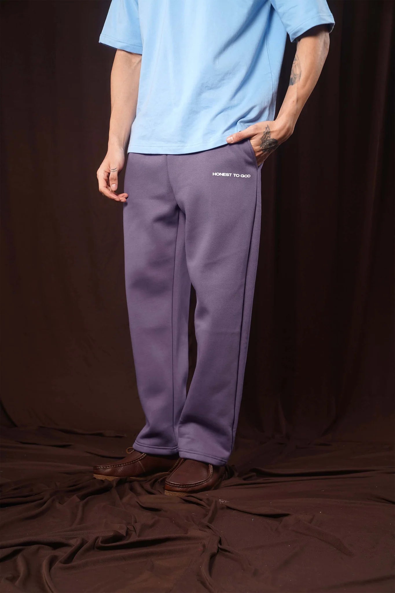 OLD LAVENDER STRAIGHT LEG SWEATPANTS