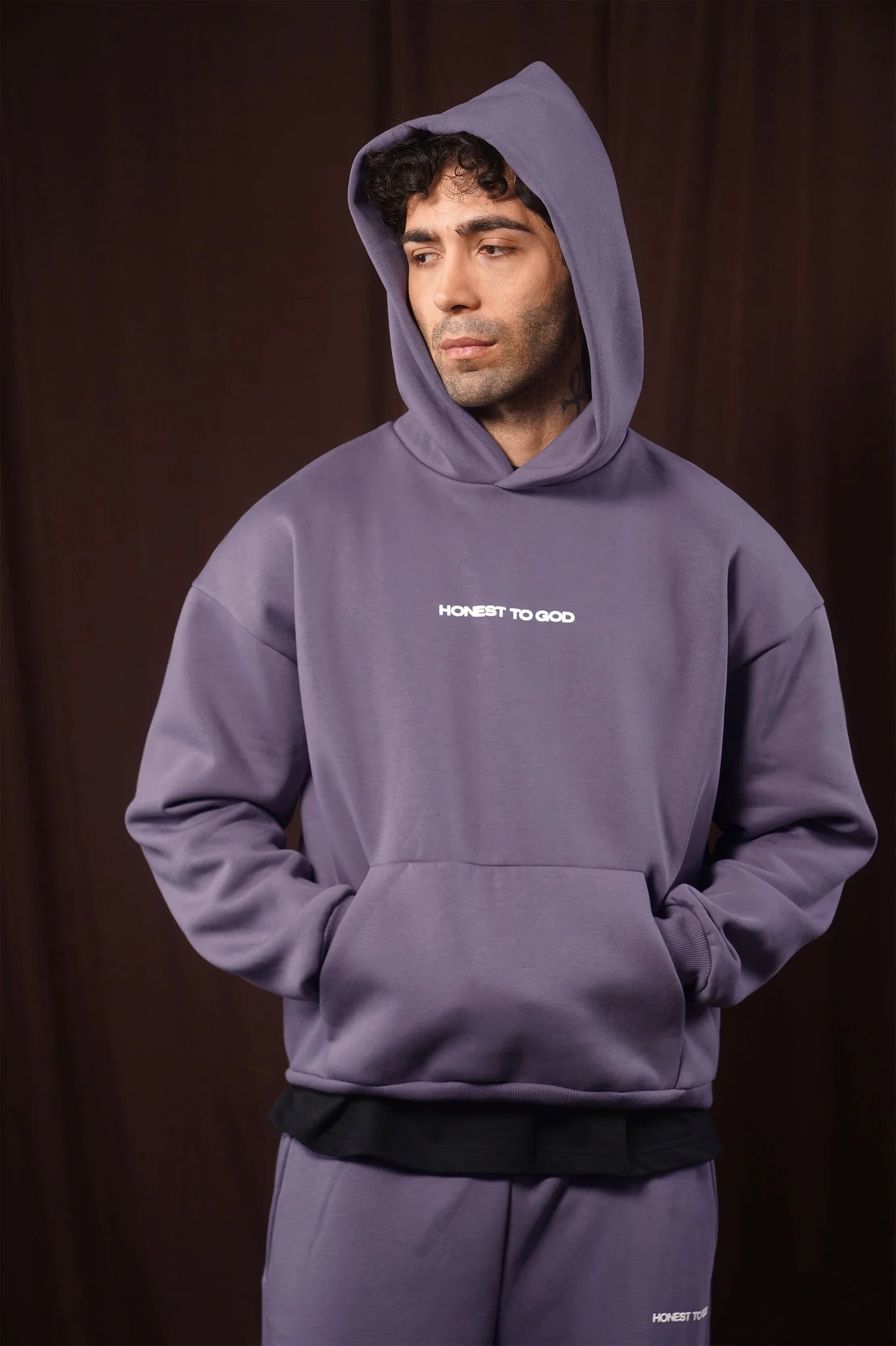 OLD LAVENDER BOX FIT HOODIE