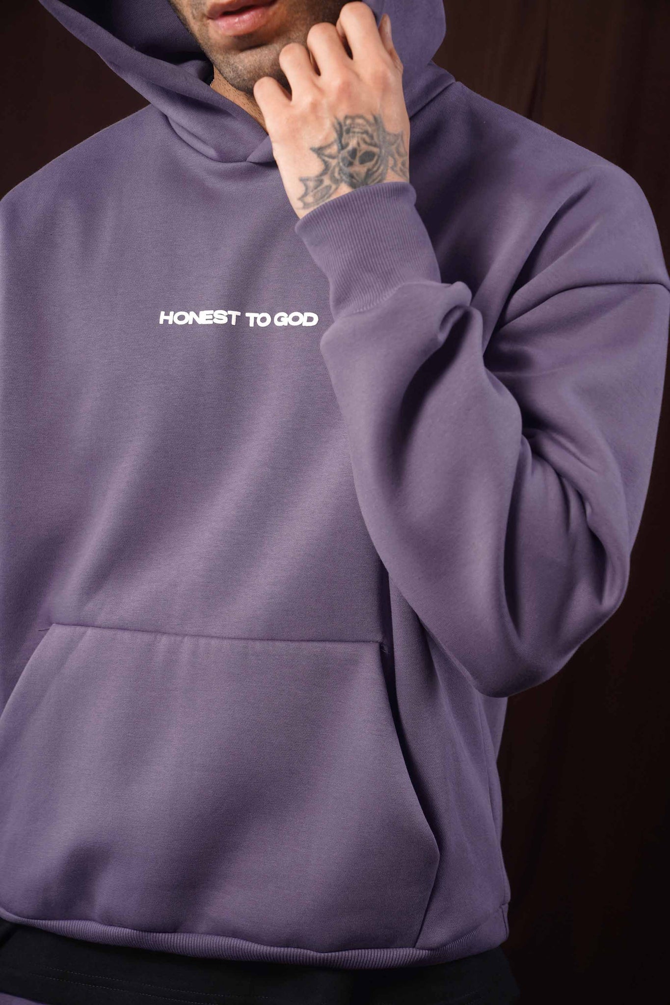 OLD LAVENDER BOX FIT HOODIE
