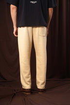 KHAKI CREAM STRAIGHT LEG SWEATPANTS