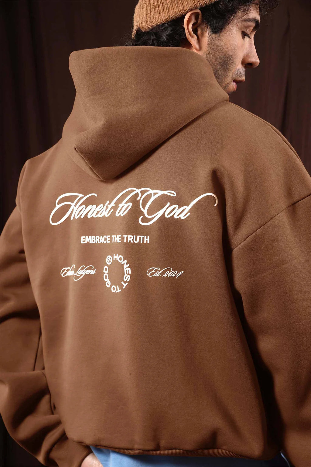 AUTUMN BROWN BOX FIT HOODIE