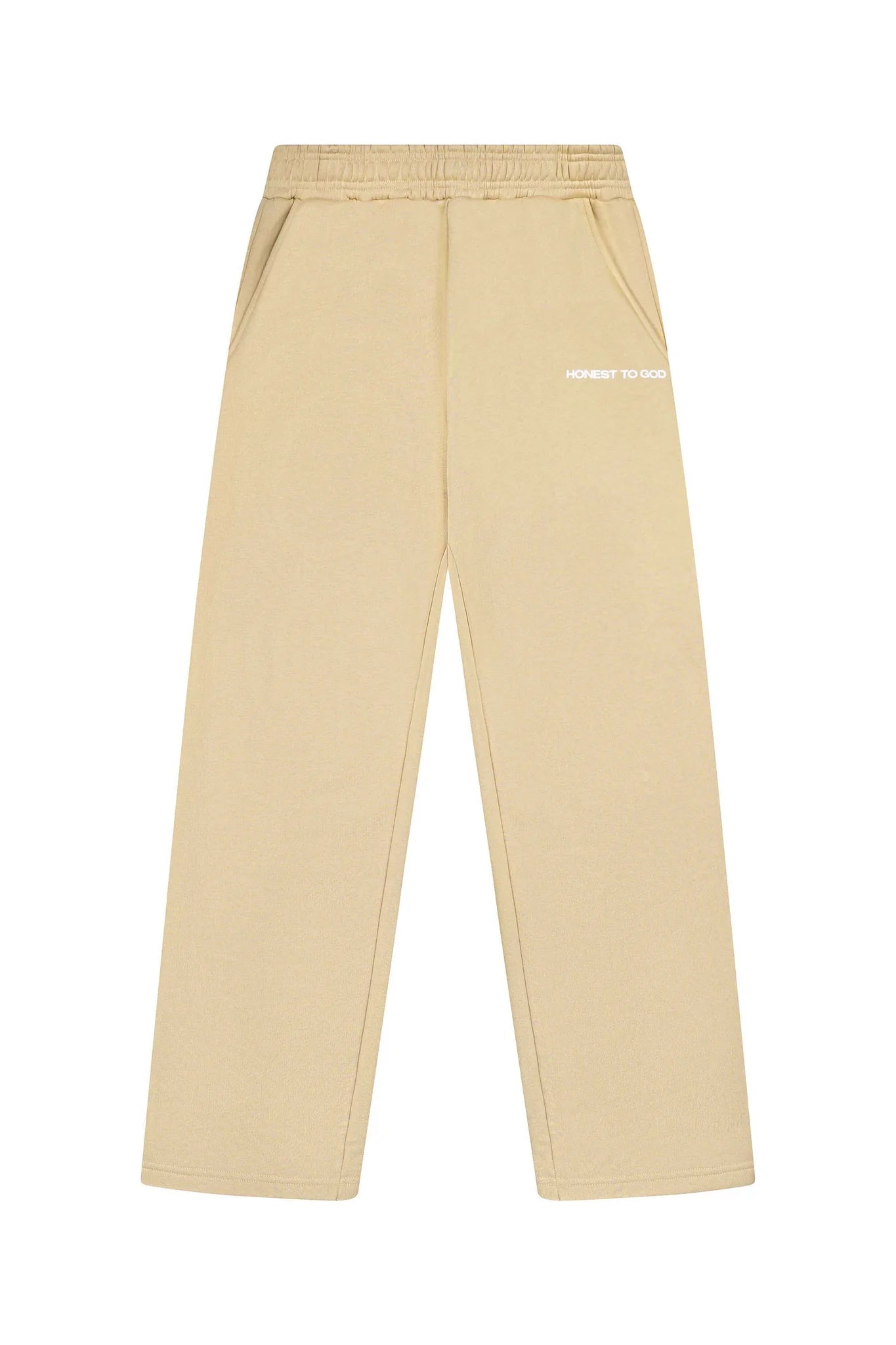 KHAKI CREAM STRAIGHT LEG SWEATPANTS
