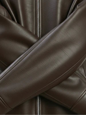 WALNUT LEATHER JACKET