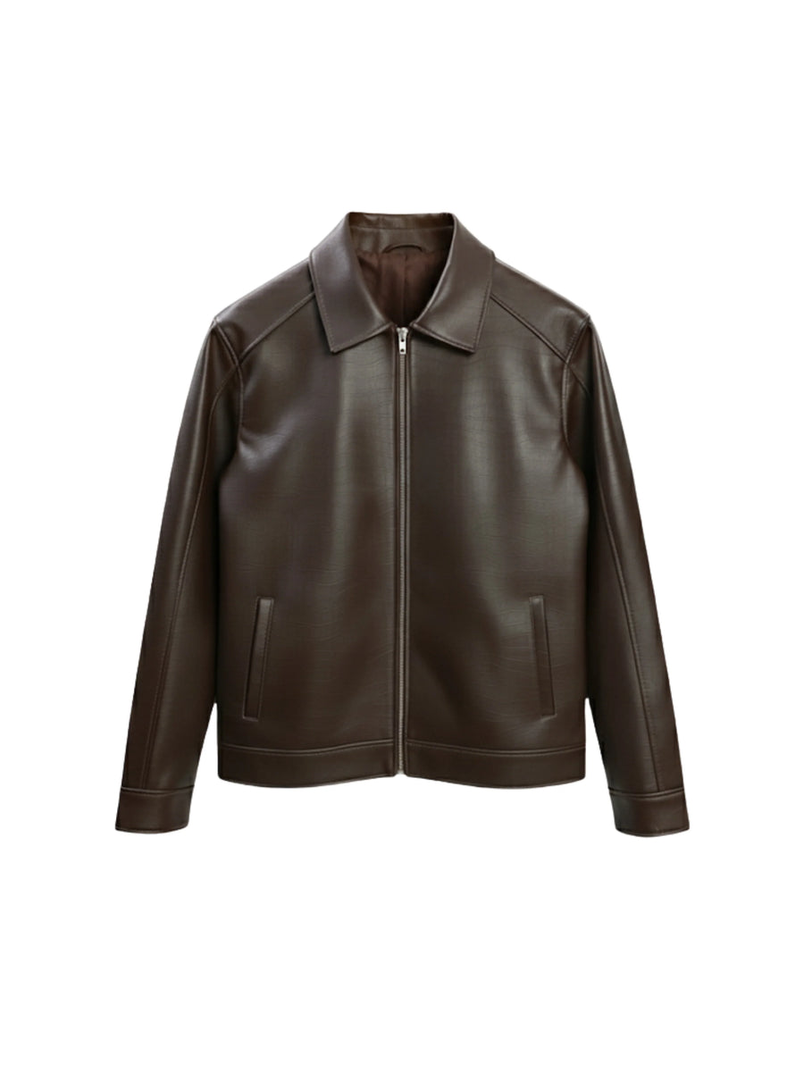 WALNUT LEATHER JACKET