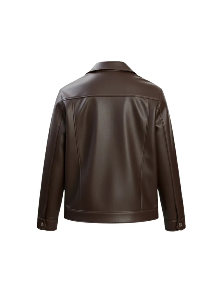 WALNUT LEATHER JACKET