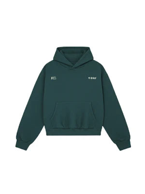 Firefly green pullover hoodie with hood and small chest logos