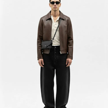 WALNUT LEATHER JACKET