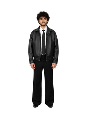 LEATHER JACKET - MATTE BLACK