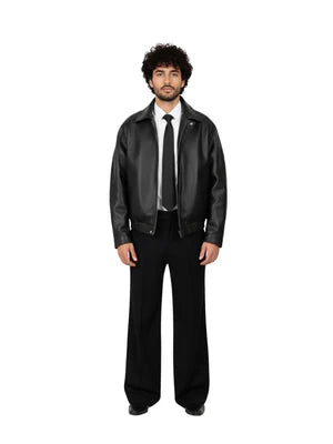 LEATHER JACKET - MATTE BLACK