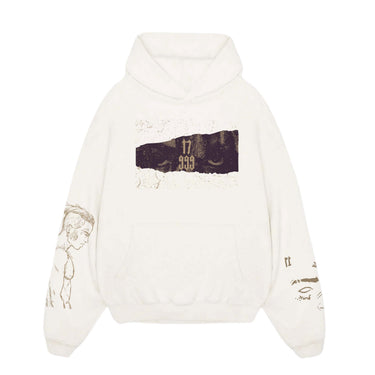 XXX TENTACION DESIGNED OVERSIZED HOODIE - WHITE