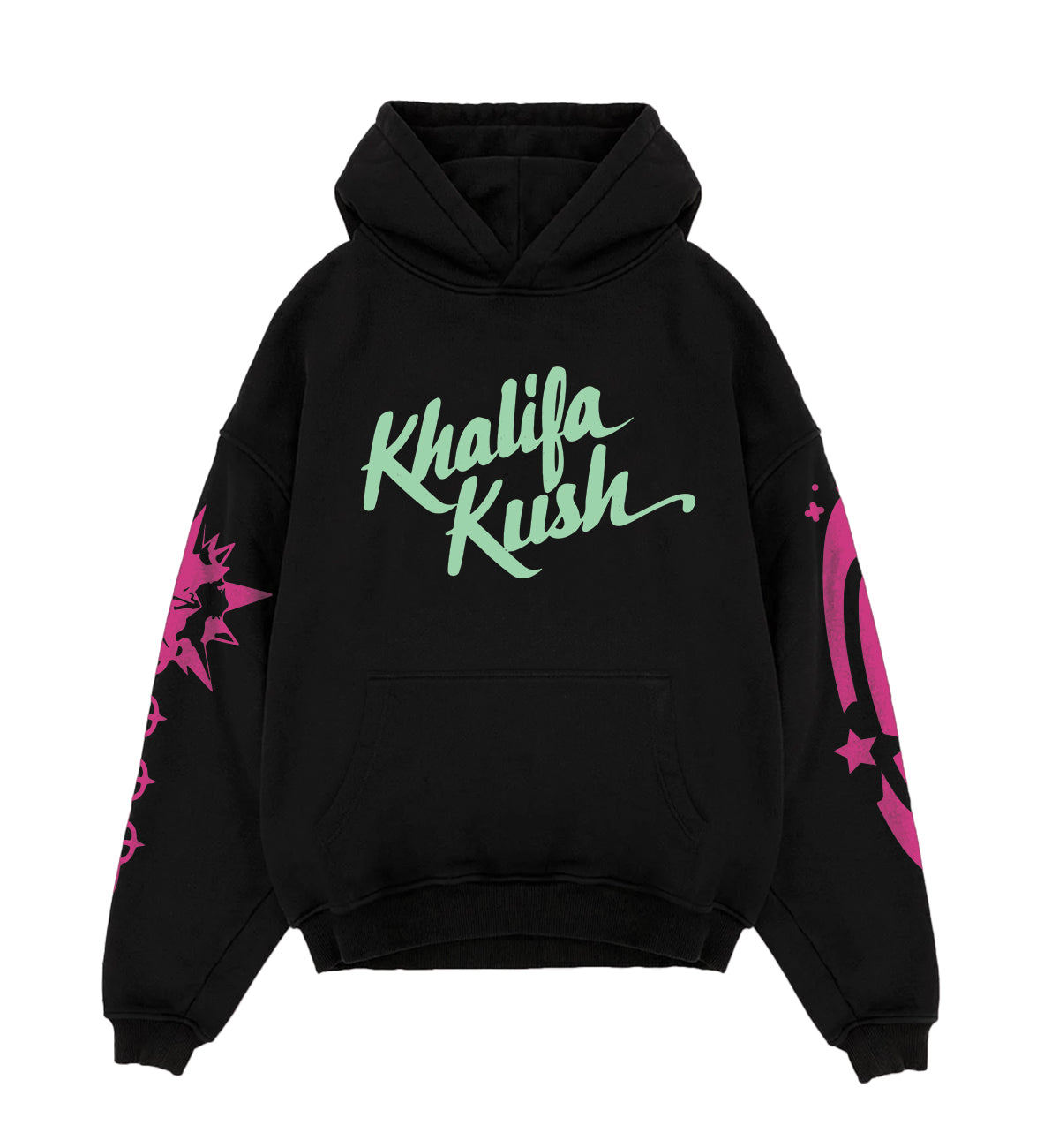 WIZ KHALIFA DESIGNED OVERSIZED HOODIE - BLACK