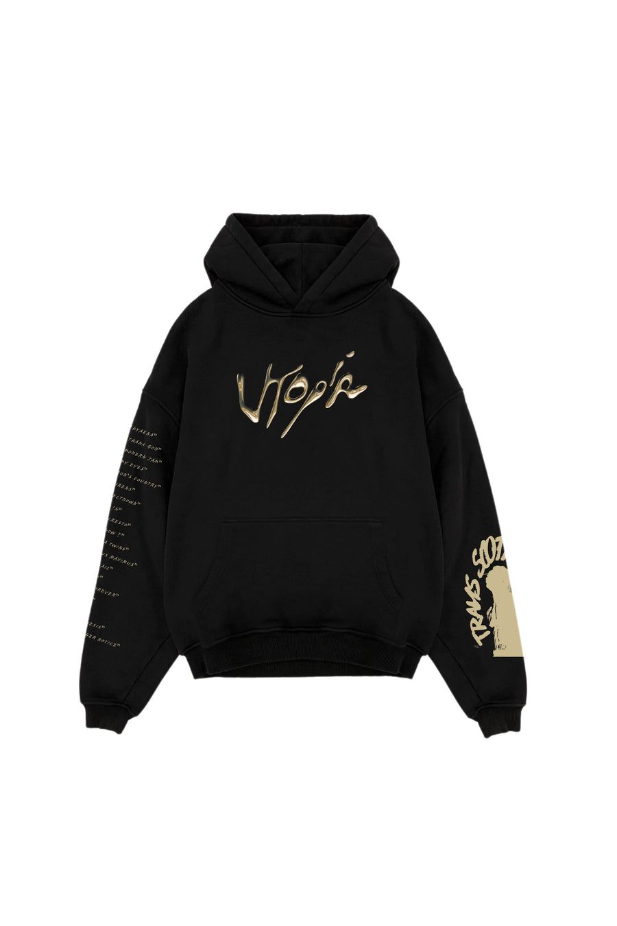 UTOPIA DESIGNED HOODIE - BLACK