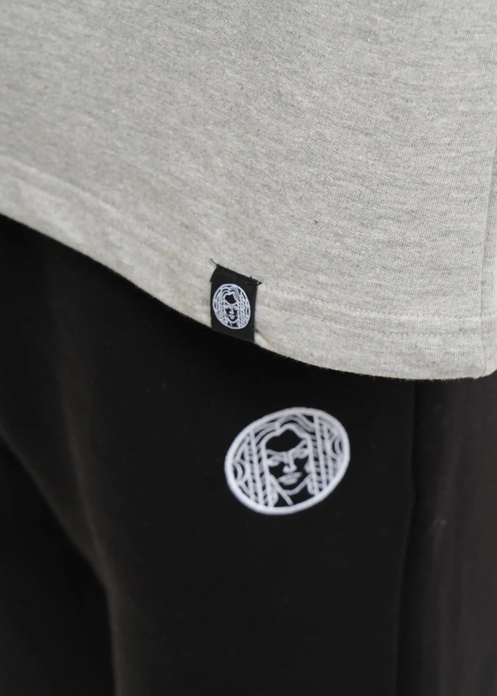 RAGLAN CROPPED TEE - MELANGE CREY