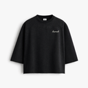 OVERSIZED BOXY RUGGED T-SHIRT - BLACK HARAH