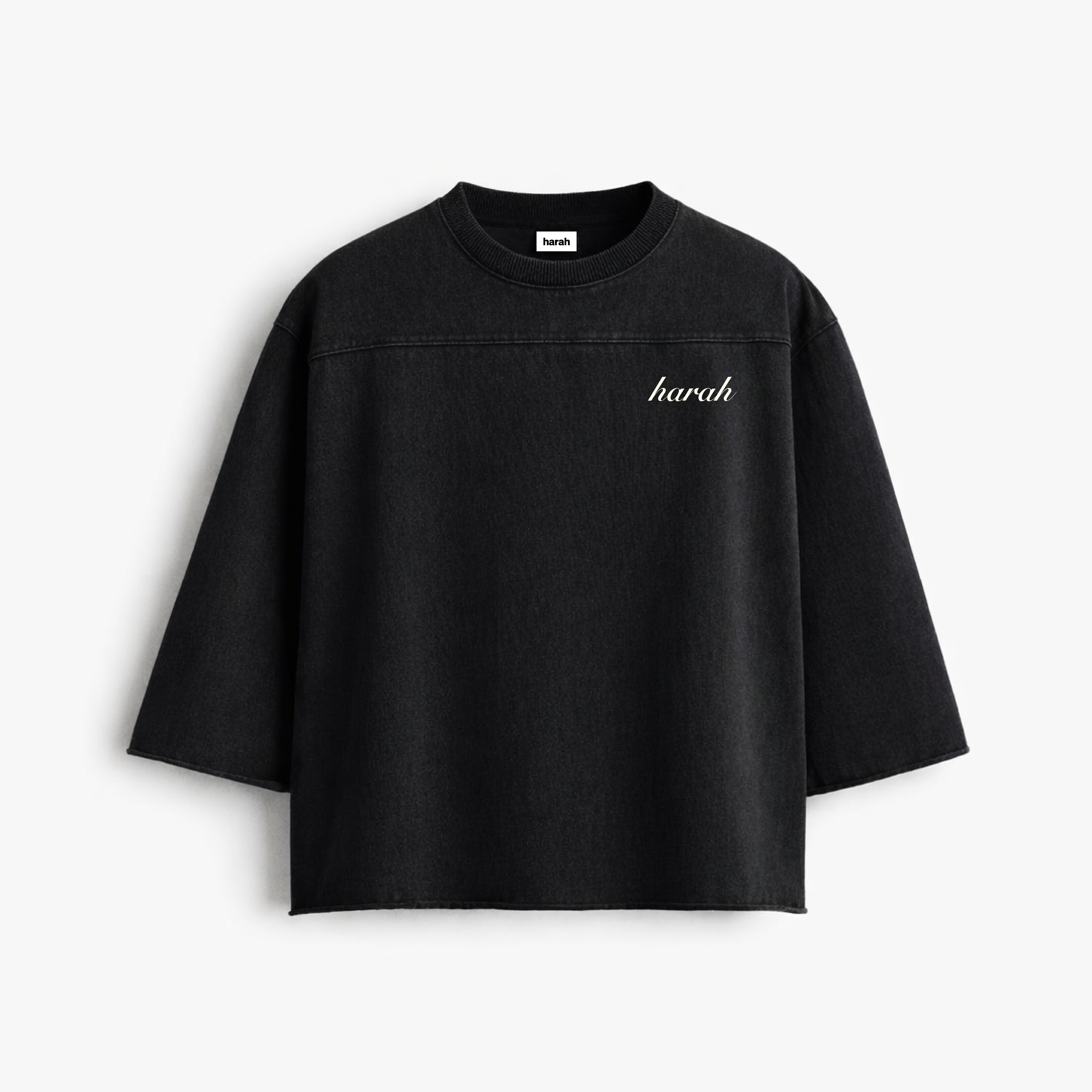 OVERSIZED BOXY RUGGED T-SHIRT - BLACK