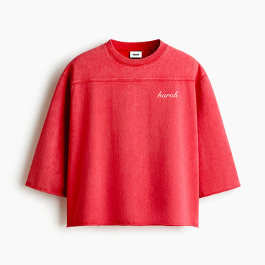 OVERSIZED BOXY RUGGED T-SHIRT - RED