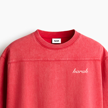 OVERSIZED BOXY RUGGED T-SHIRT - RED